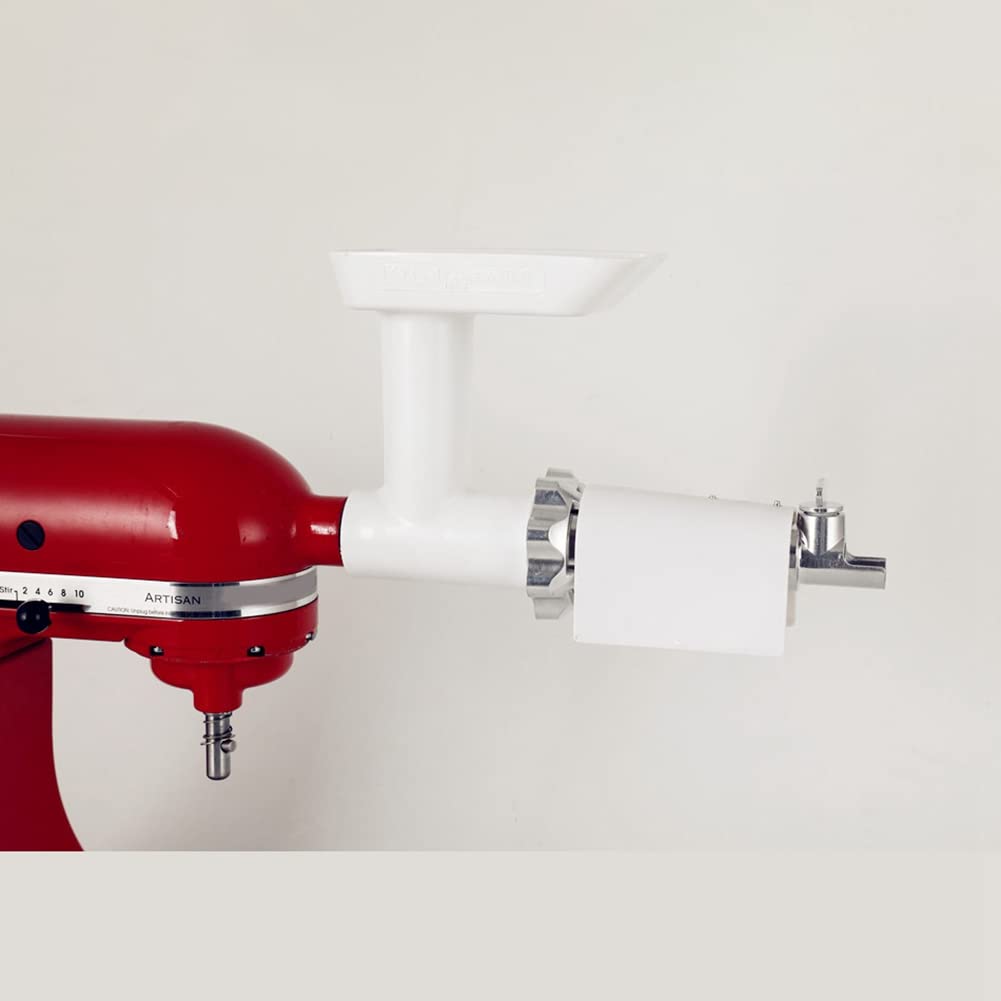Meat Grinder Attachment for Mixers, White & Silver V942389