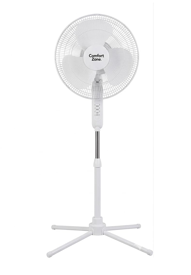 16 inch 3 Speed Oscillating Pedestal Fan White F14443