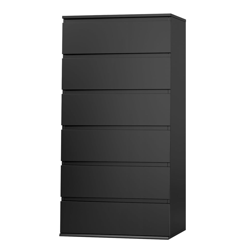 Black 6 Drawer Dresser B32781