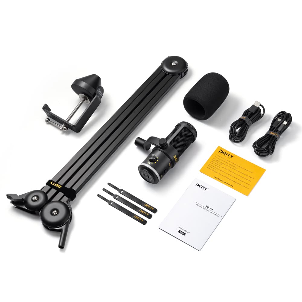 USB Dynamic Podcast Microphone with RGB Lights Boom Arm Kit P7867