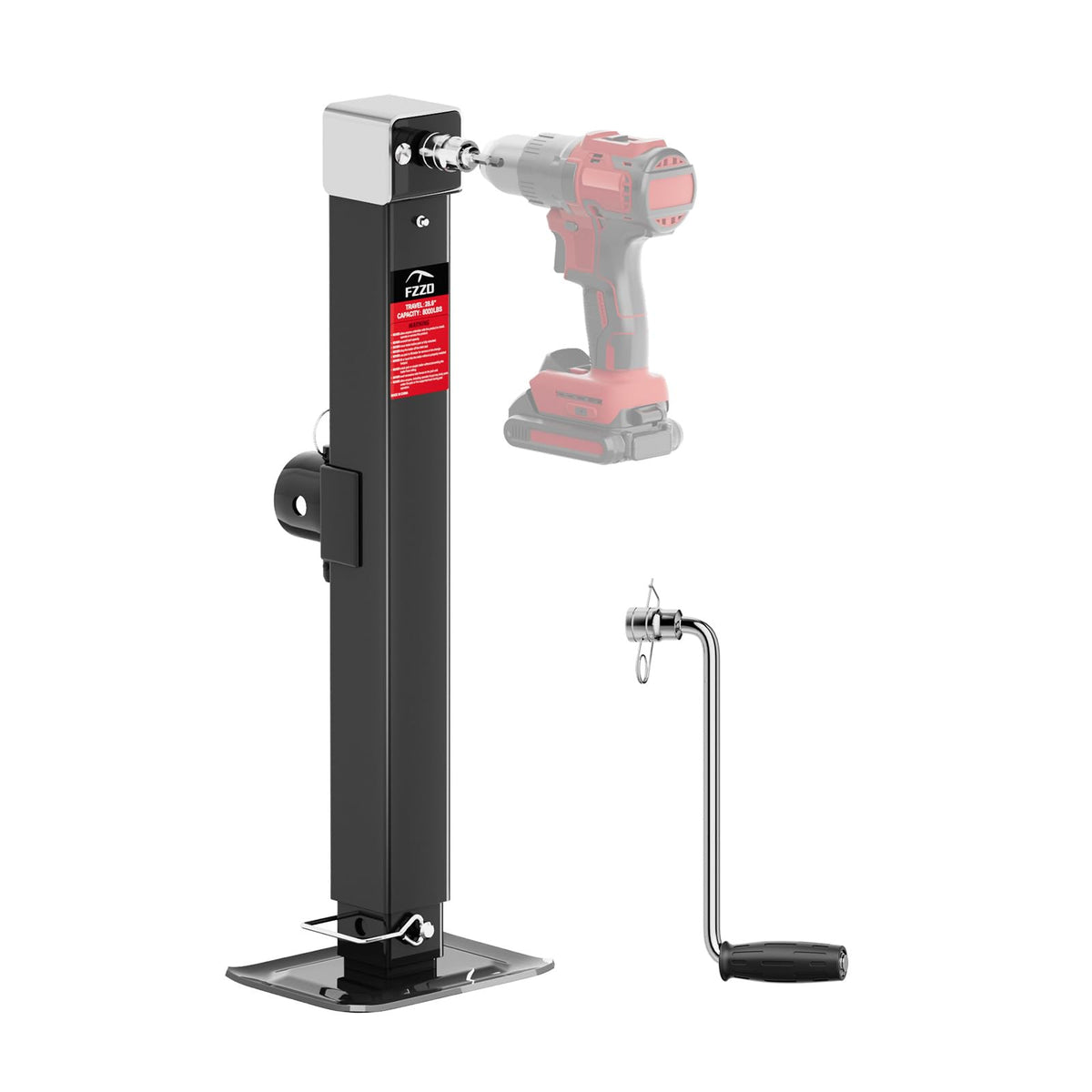 8000 lbs Weld-on Pipe Swivel Trailer Jack H611365