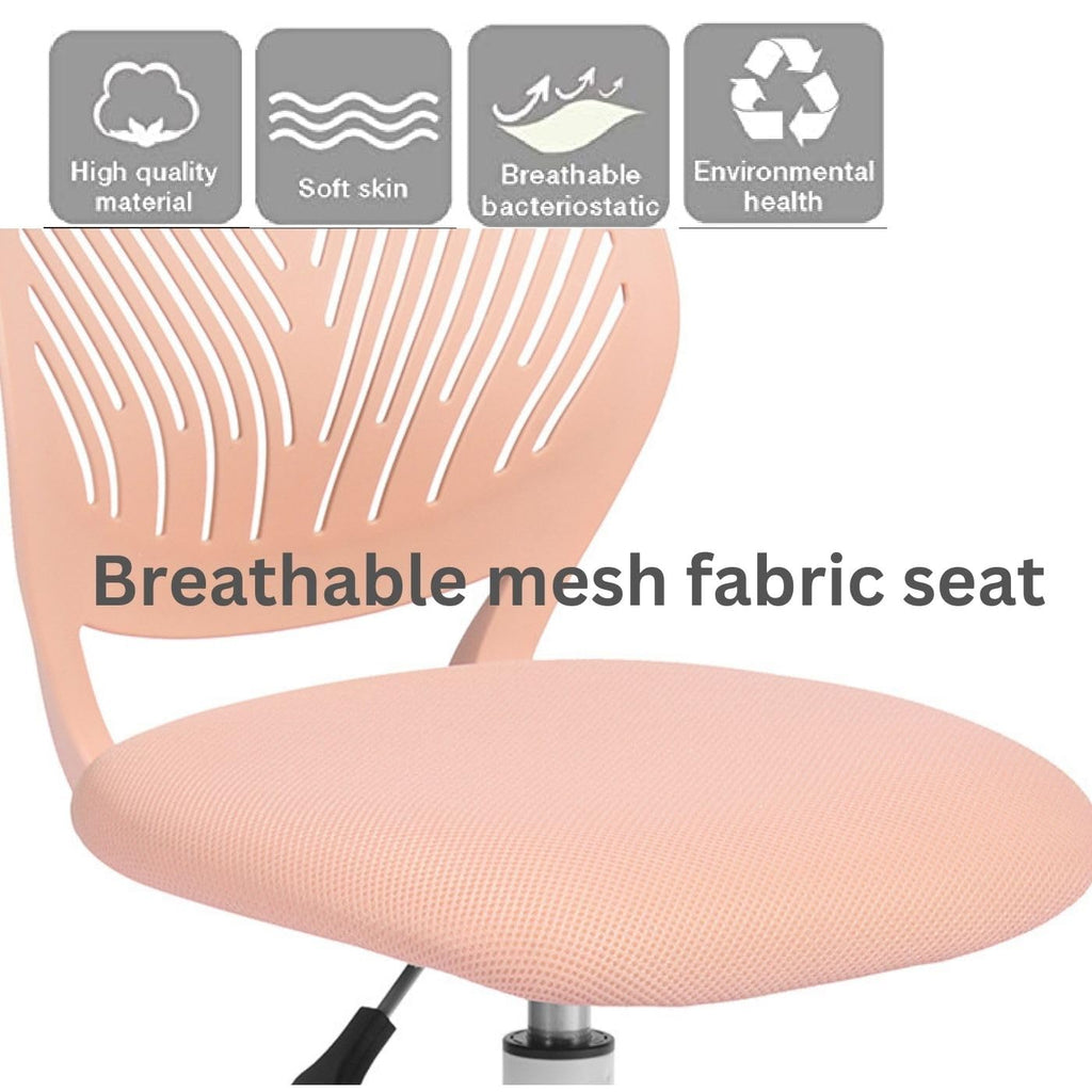 Orange Mesh Height Adjustable Swivel Desk Chair O373