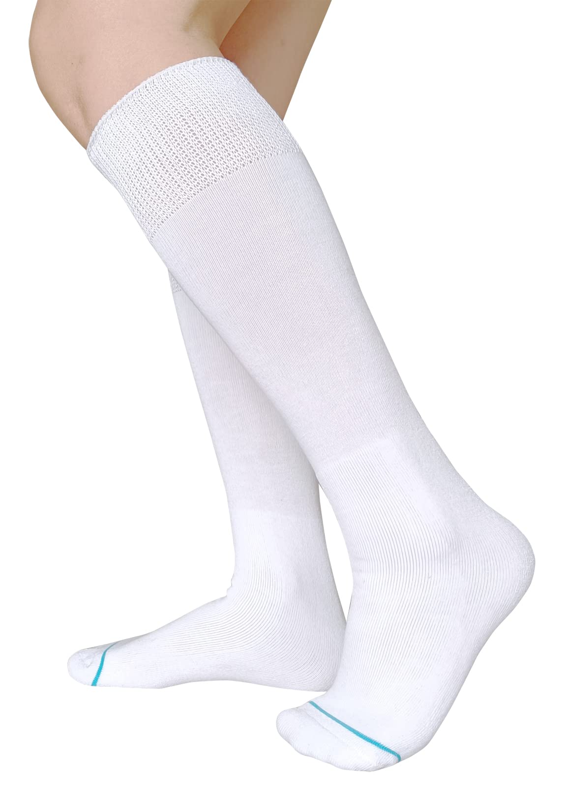 White 2 Pairs Medical Tube Socks I9052