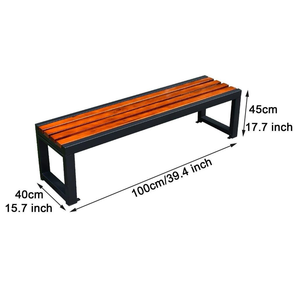 39.4in Cast Iron Outdoor Bench U158464