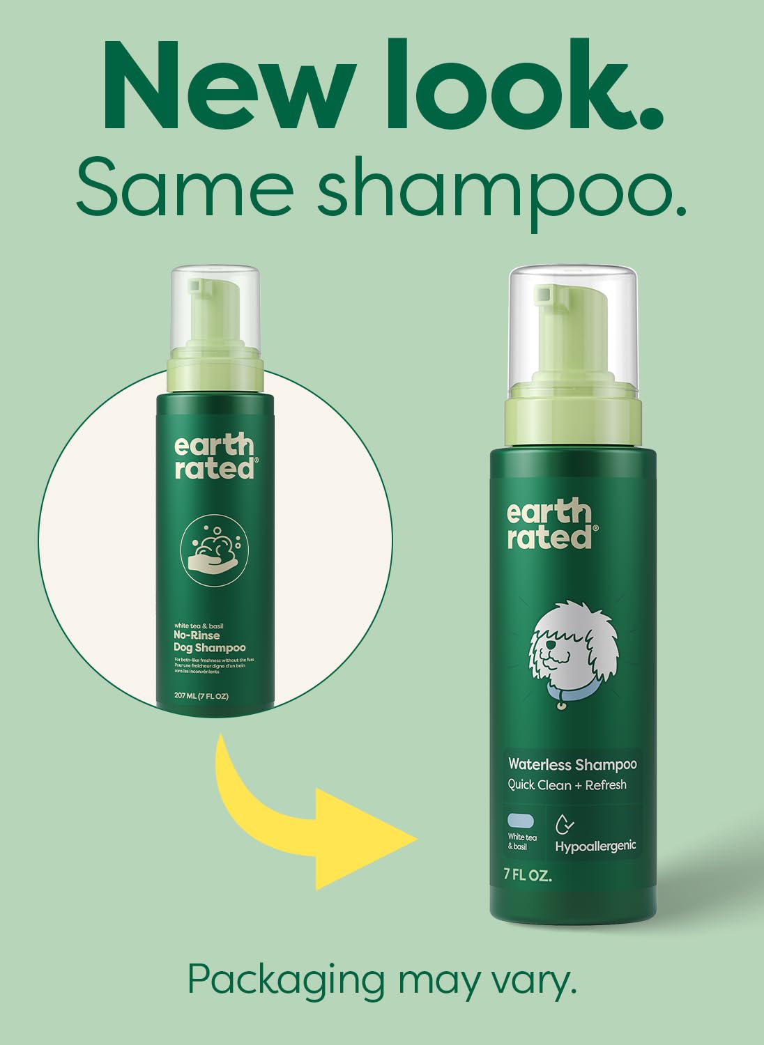 Waterless Shampoo & Conditioner, White Tea & Basil, 7 oz X2687