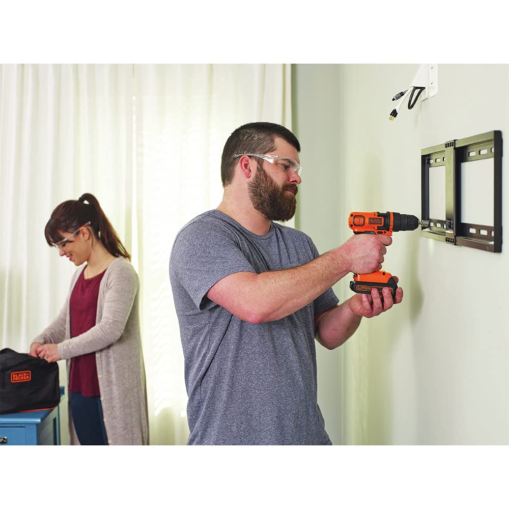 20V MAX 68-Piece Cordless Drill and Home Tool Kit with Storage Bag S243662
