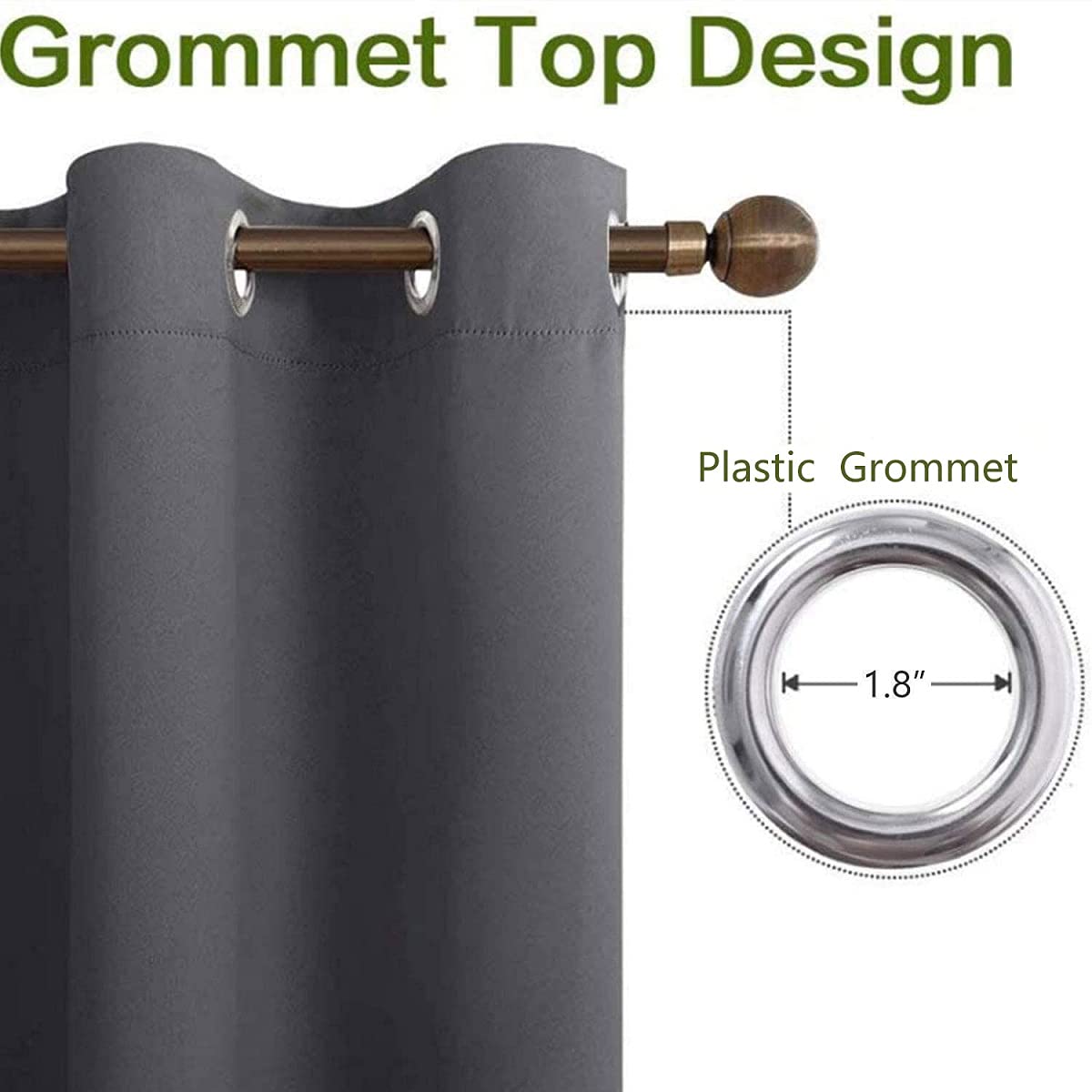 Blackout Door Curtain 34" W X 80" L C13416