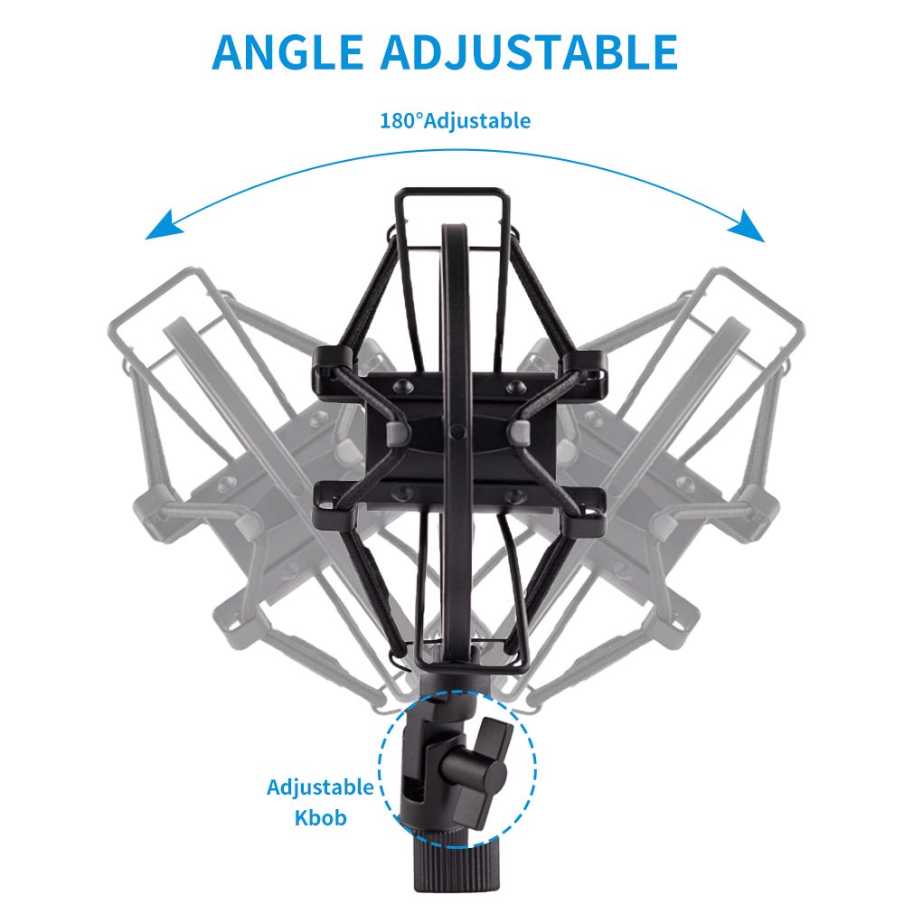 Microphone Shock Mount Holder Clip Anti-Vibration 22mm-26mm E72999