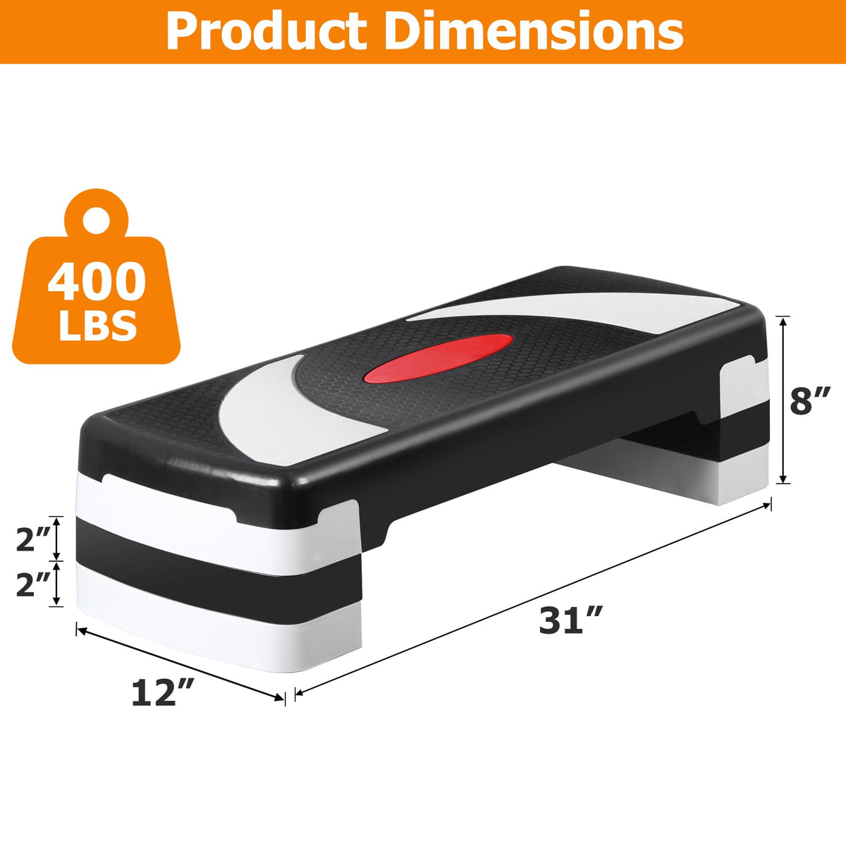 30'' Adjustable Non-Slip Aerobics Stepper G822672