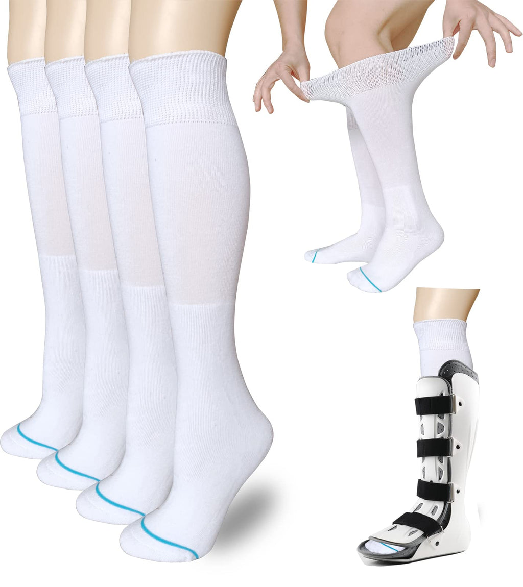 White 2 Pairs Medical Tube Socks I9052