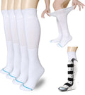 White 2 Pairs Medical Tube Socks I9052