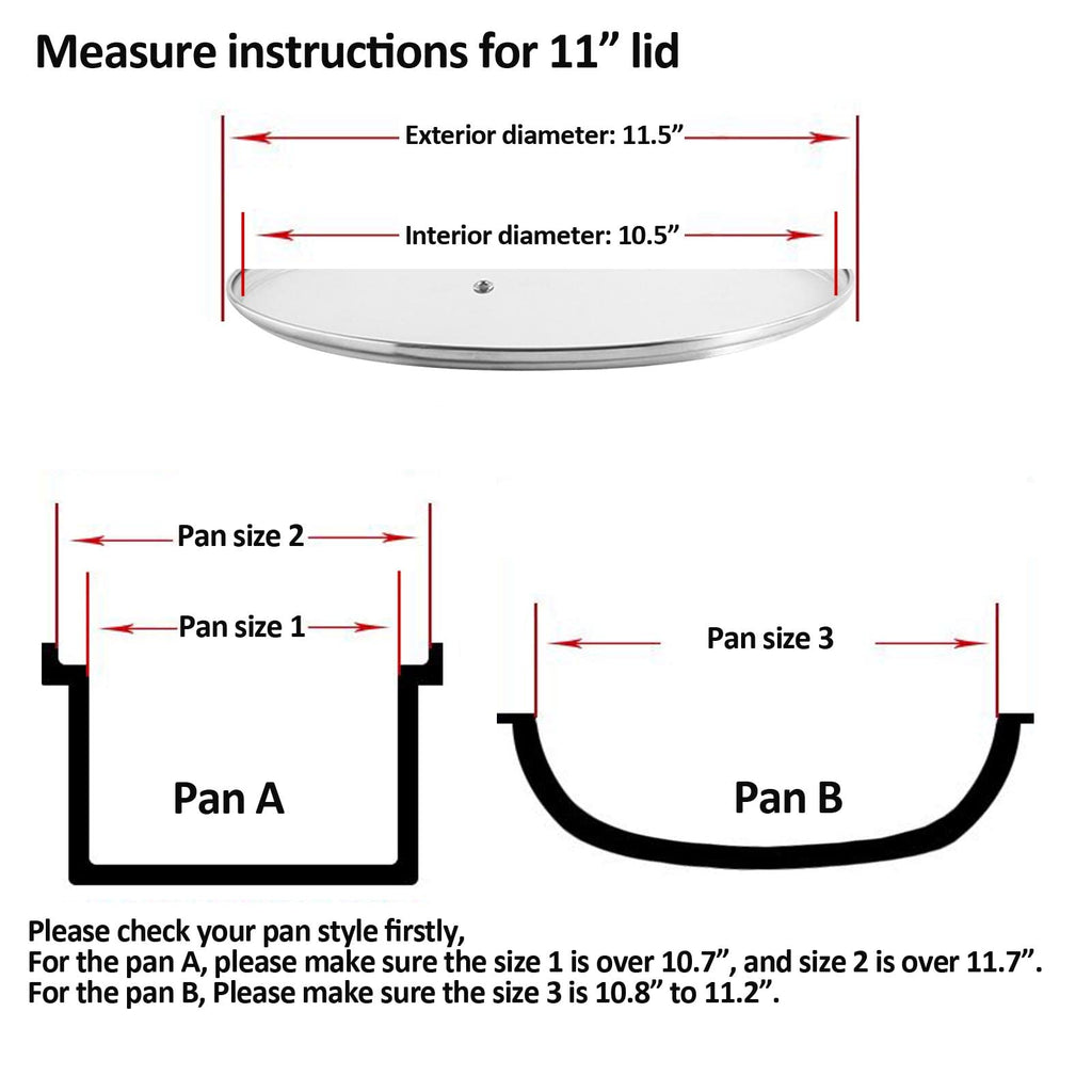 Tempered Glass Lid for 11 inches Cookware F5291