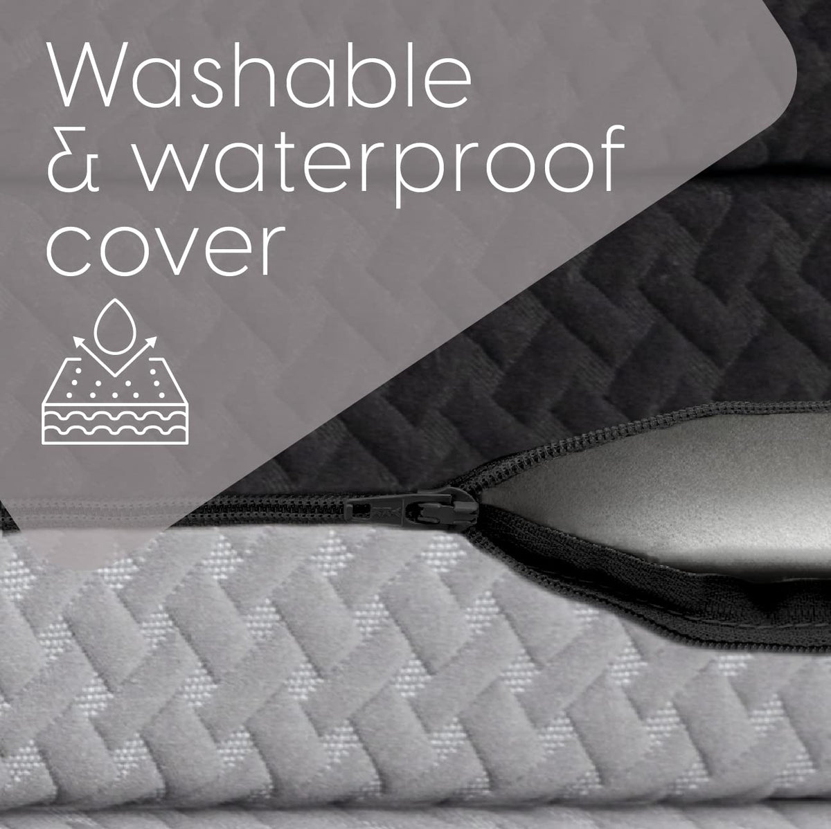 Memory Foam Tri Folding Mattress with Waterproof Washable Cover Q16100