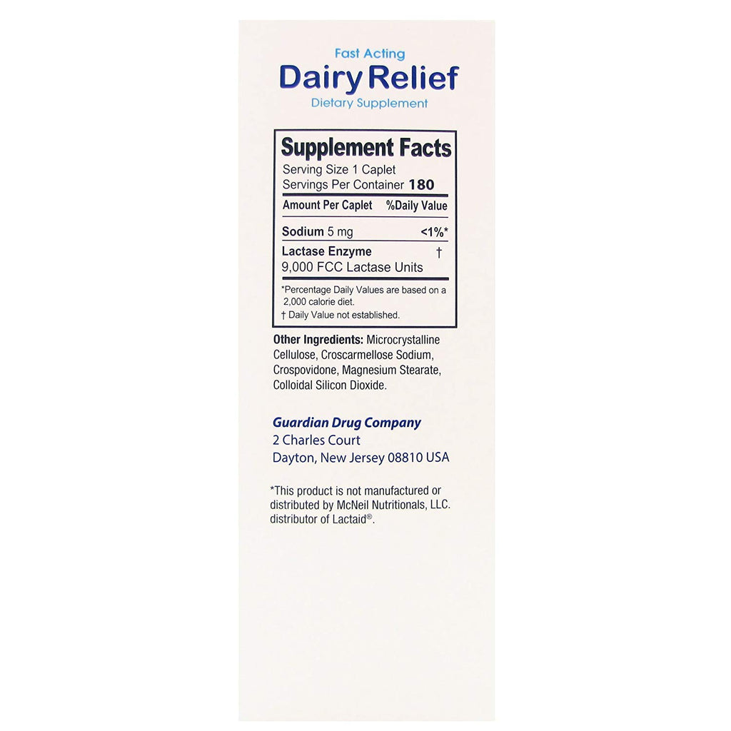 Lactase Enzyme 180 Caplets L140129