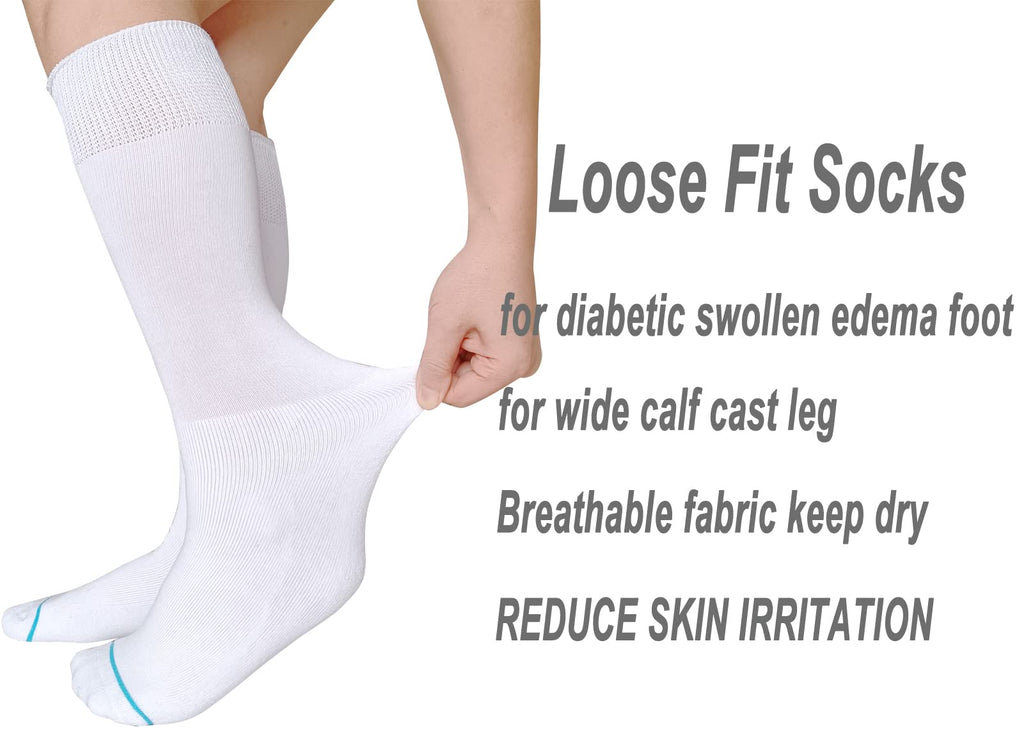 White 2 Pairs Medical Tube Socks I9052