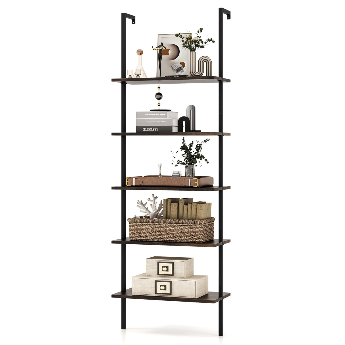 5-Tier Wall Mounted Bookshelf I8045
