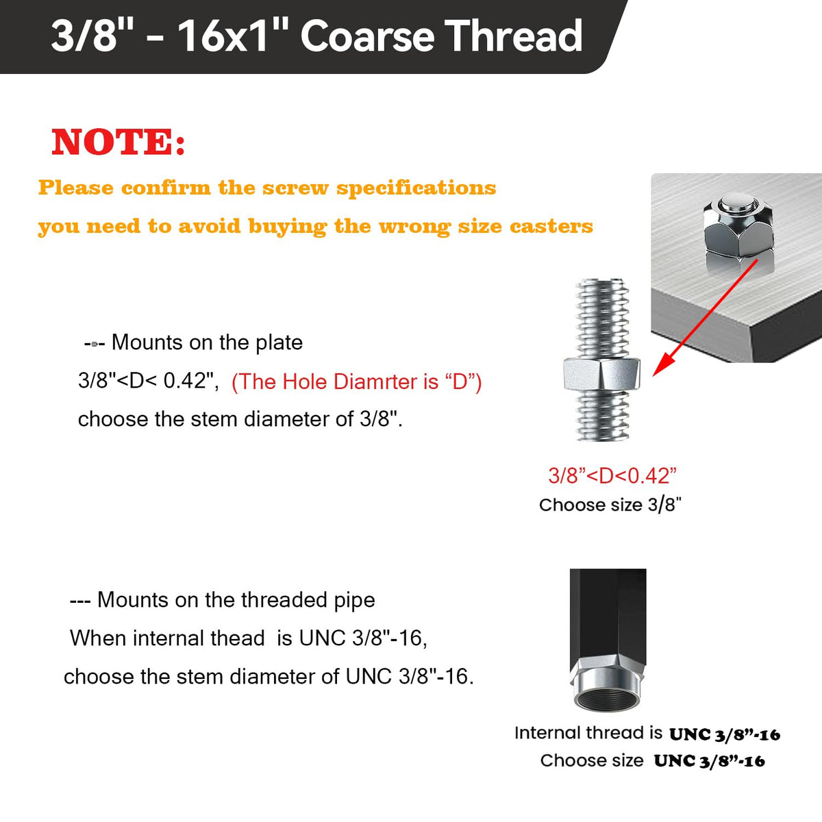 5 Inch Swivel Threaded Stem Casters Set of 4 Heavy Duty 2400lbs Black B9219
