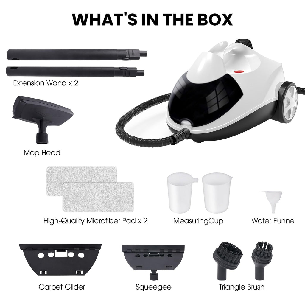 1.5L 6-in-1 Steam Cleaner with 8 Accessories O528760