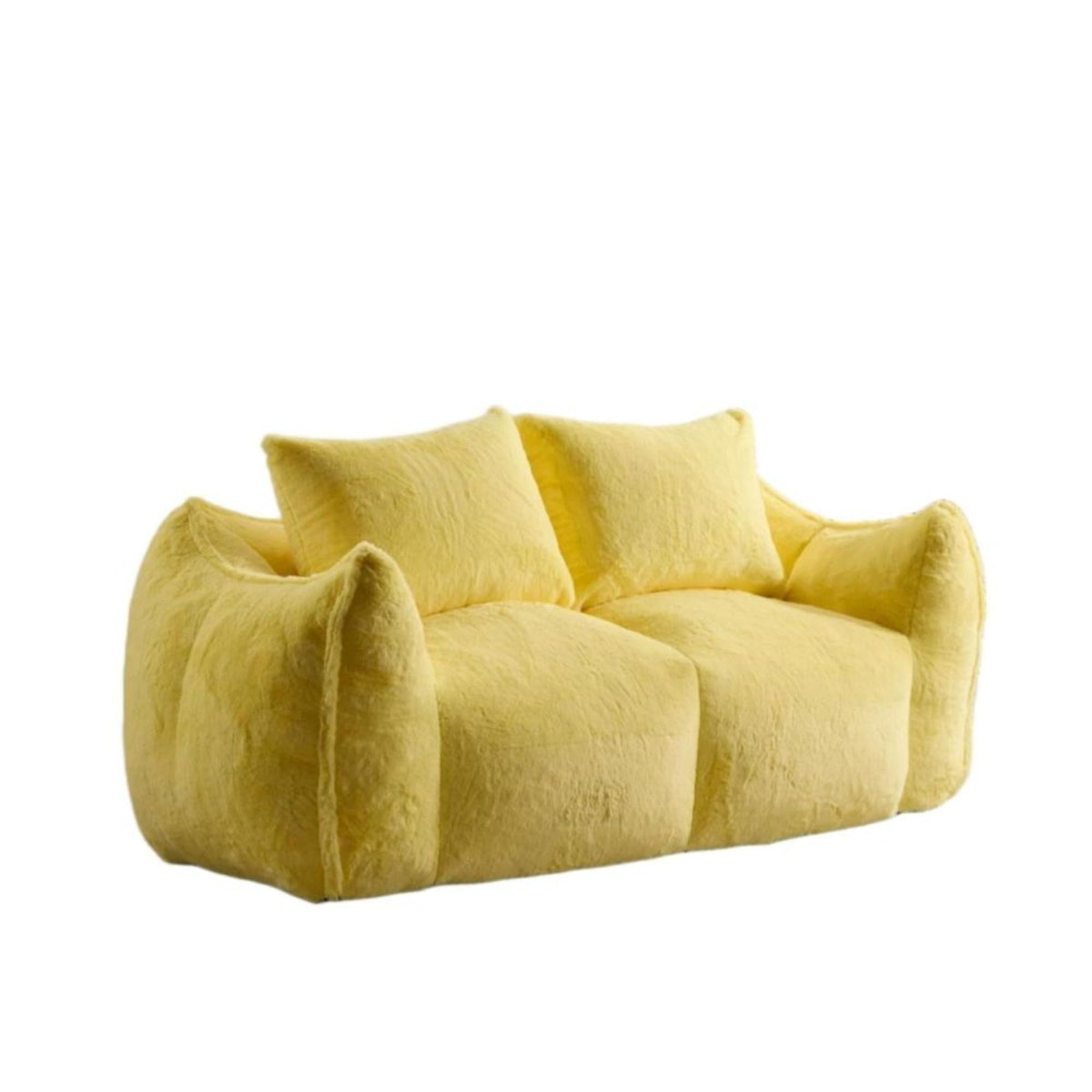 Oversized Faux Fur Memory Foam Bean Bag Sofa T381980