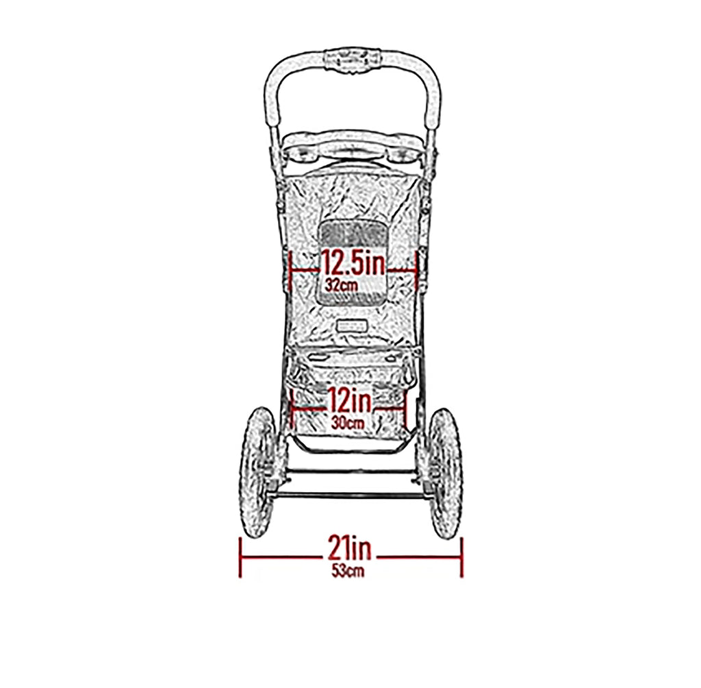 Pink Pet Stroller with Gel-Filled Tires N880953