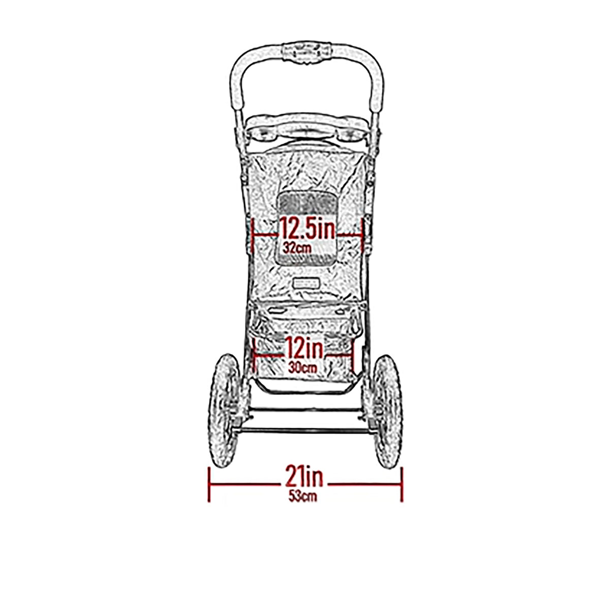 Pink Pet Stroller with Gel-Filled Tires N880953