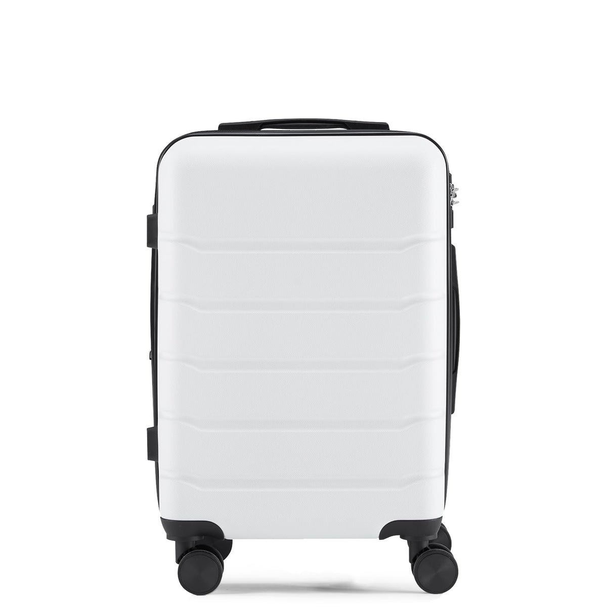 20 Inch White Expandable Hard Shell Carry-On Luggage R651818