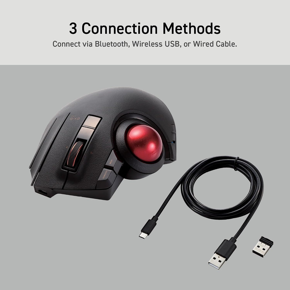 Wireless Ergonomic Thumb Control Trackball Mouse A33270