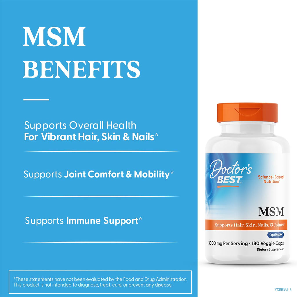 MSM Supplement Capsules 180 Caps I57219