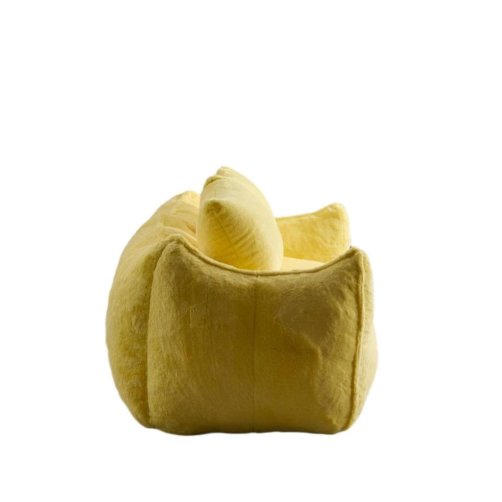Oversized Faux Fur Memory Foam Bean Bag Sofa T381980