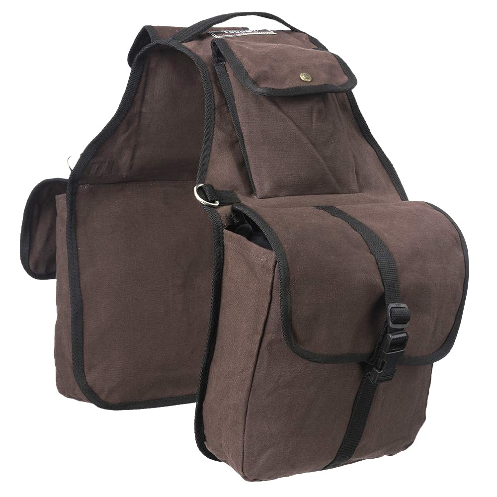 Canvas Saddle Bag for Horses - Brown R899122