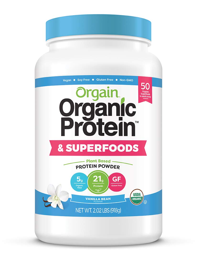 Organic Vegan Protein Powder + Greens, Creamy Chocolate Fudge, Vanilla Bean A5058