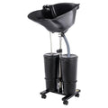 Portable Shampoo Basin with 2 Buckets and Electric Pump I8416