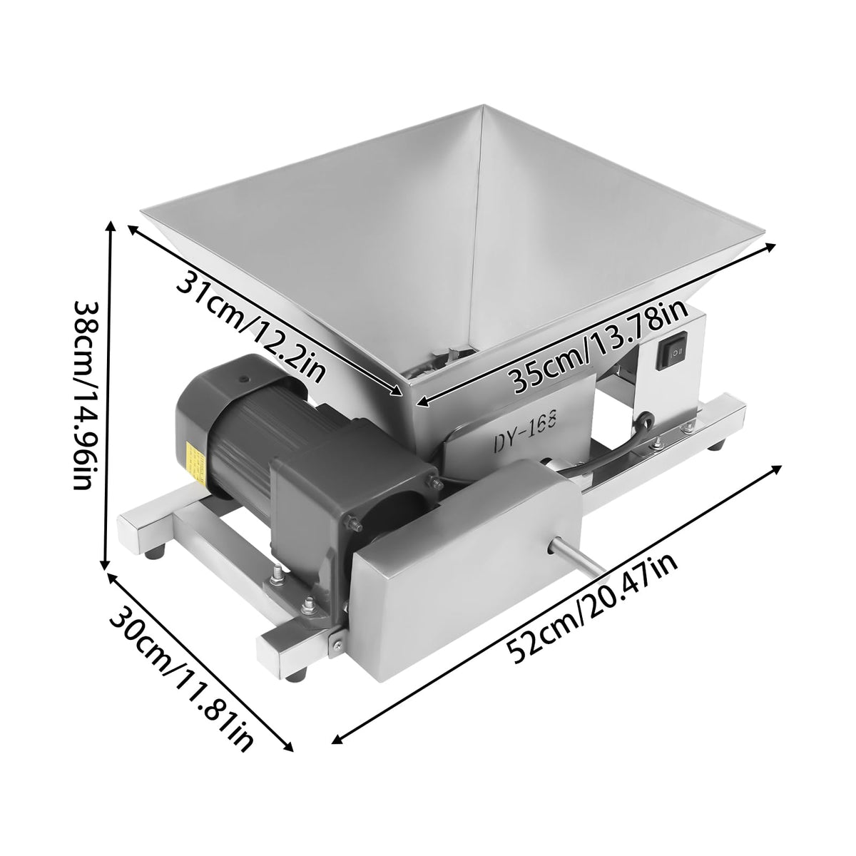 110V 60W 4L Stainless Steel Electric Fruit Crusher L606