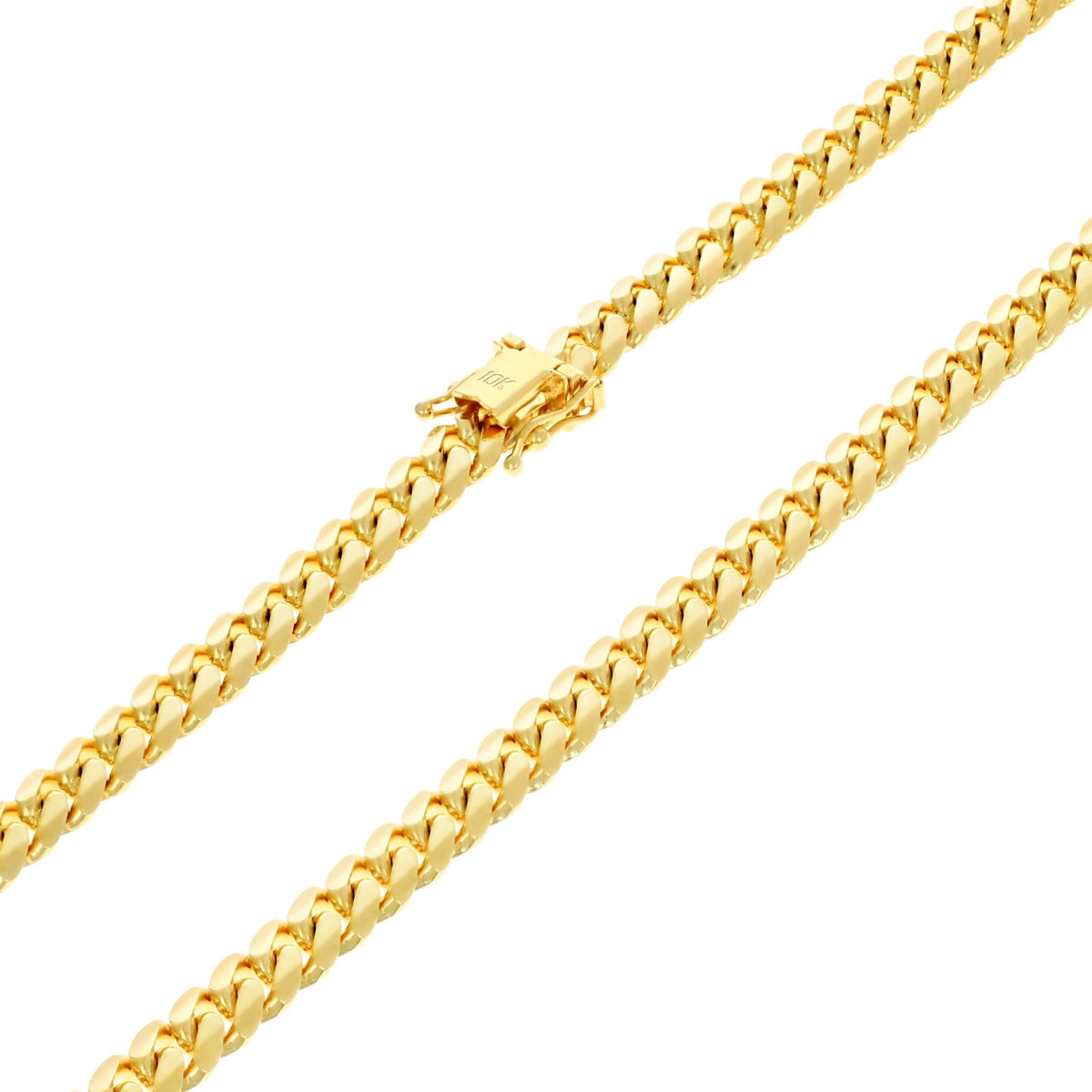 10k Yellow Gold Cuban Link Chain Necklace W581