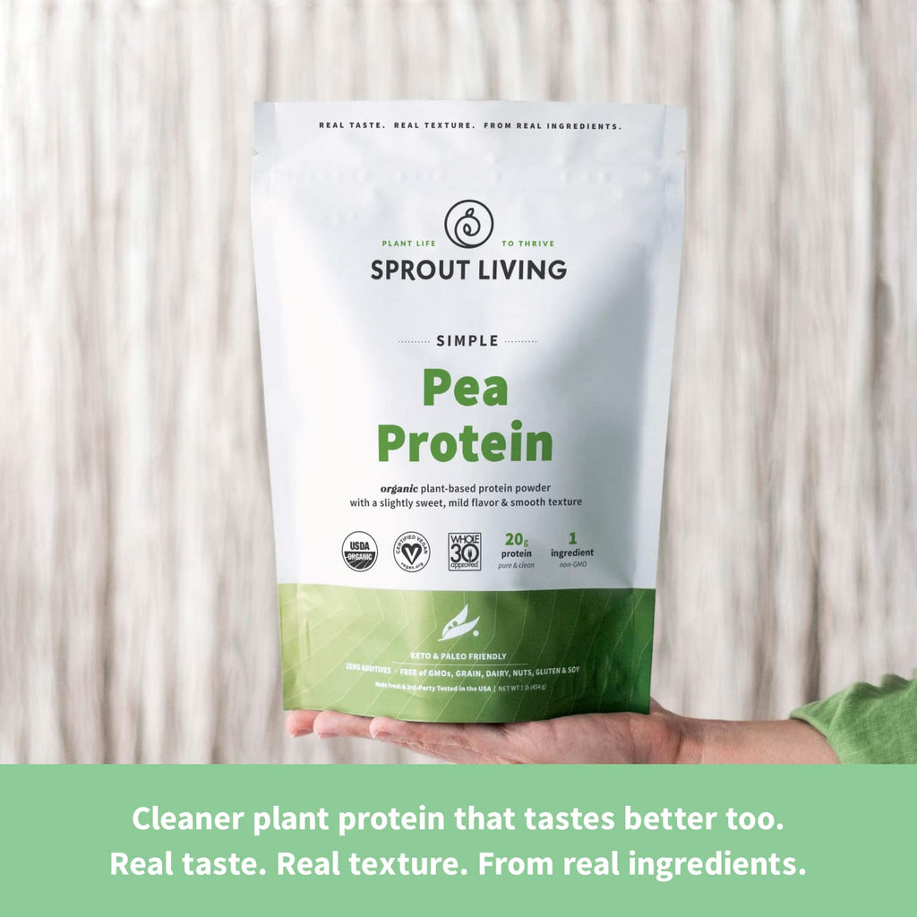 Organic Pea Protein Powder, Unflavored, 5 Pound Z9520