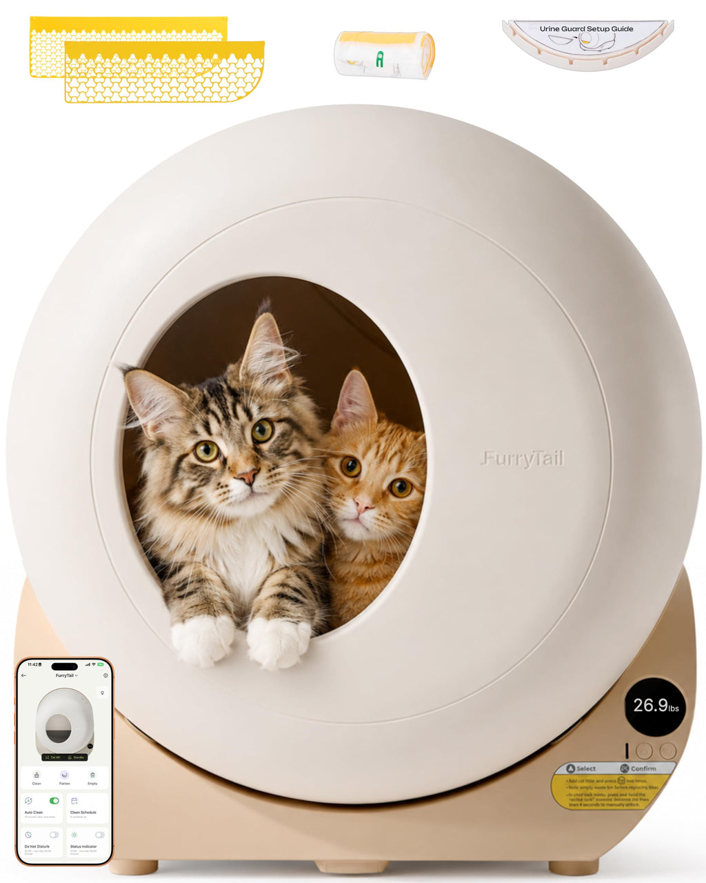 Automatic Self Cleaning Litter Box with Night Light E530957