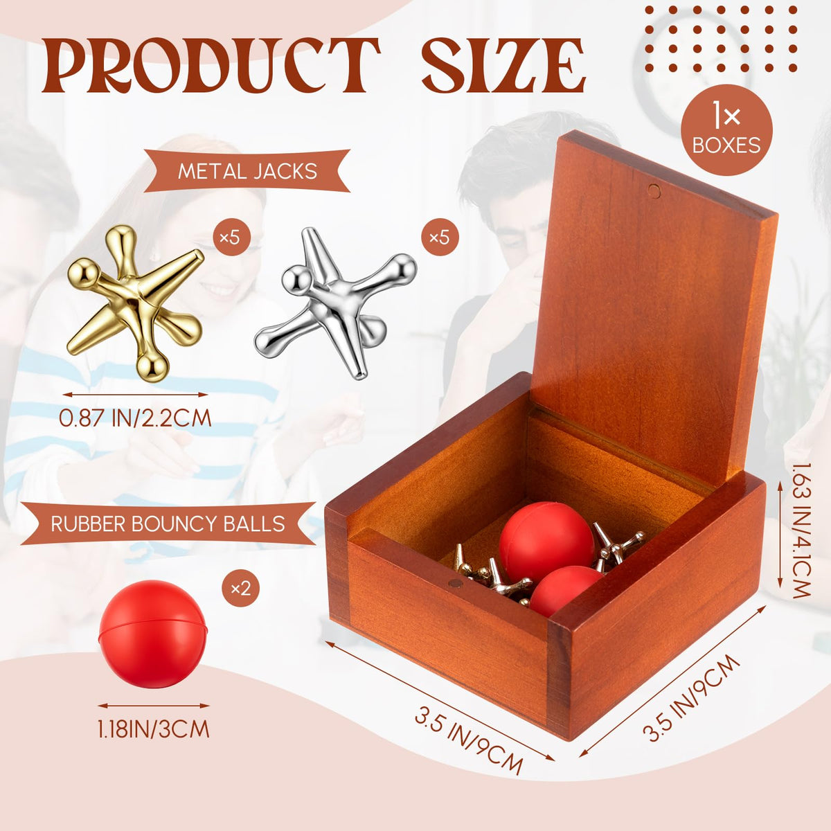 Metal Jacks Game with Balls F1517