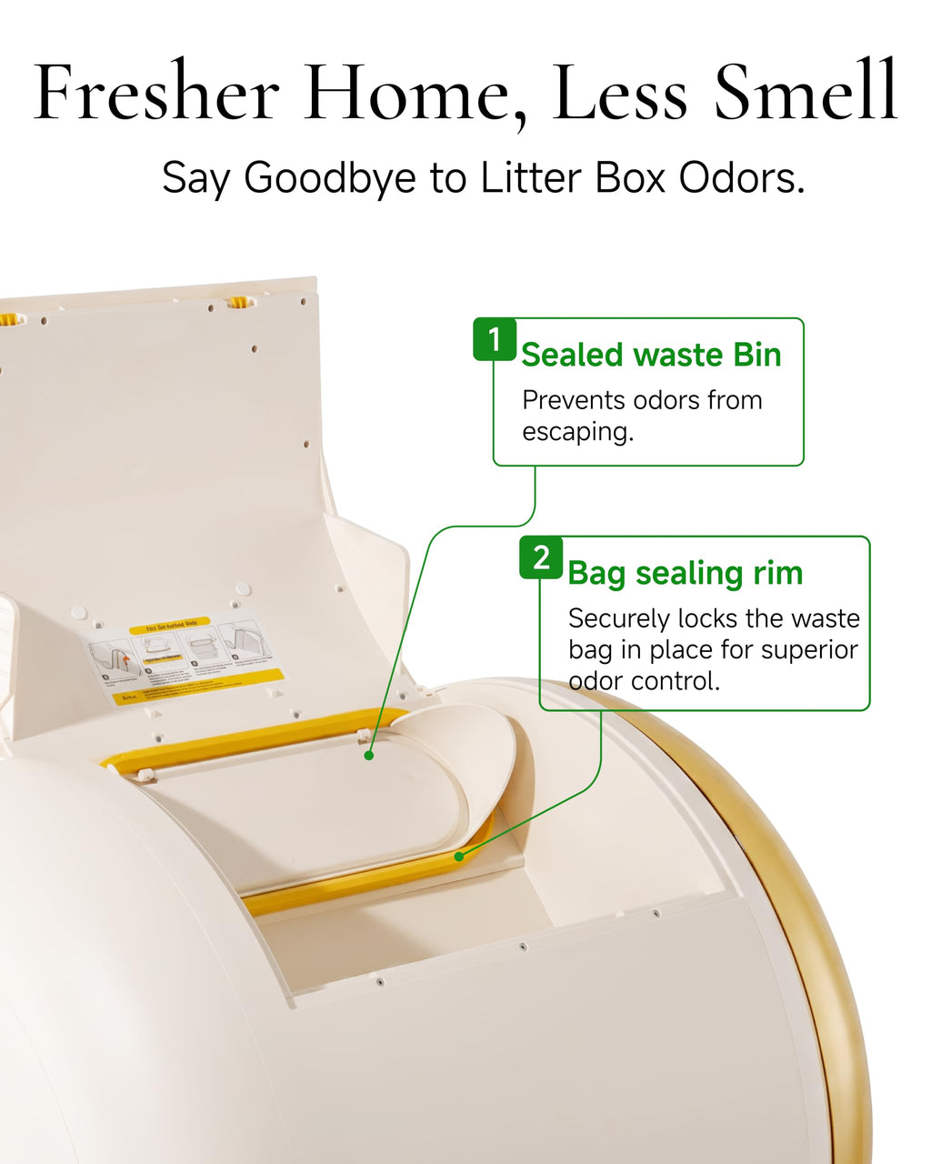 Automatic Self Cleaning Litter Box with Night Light E530957