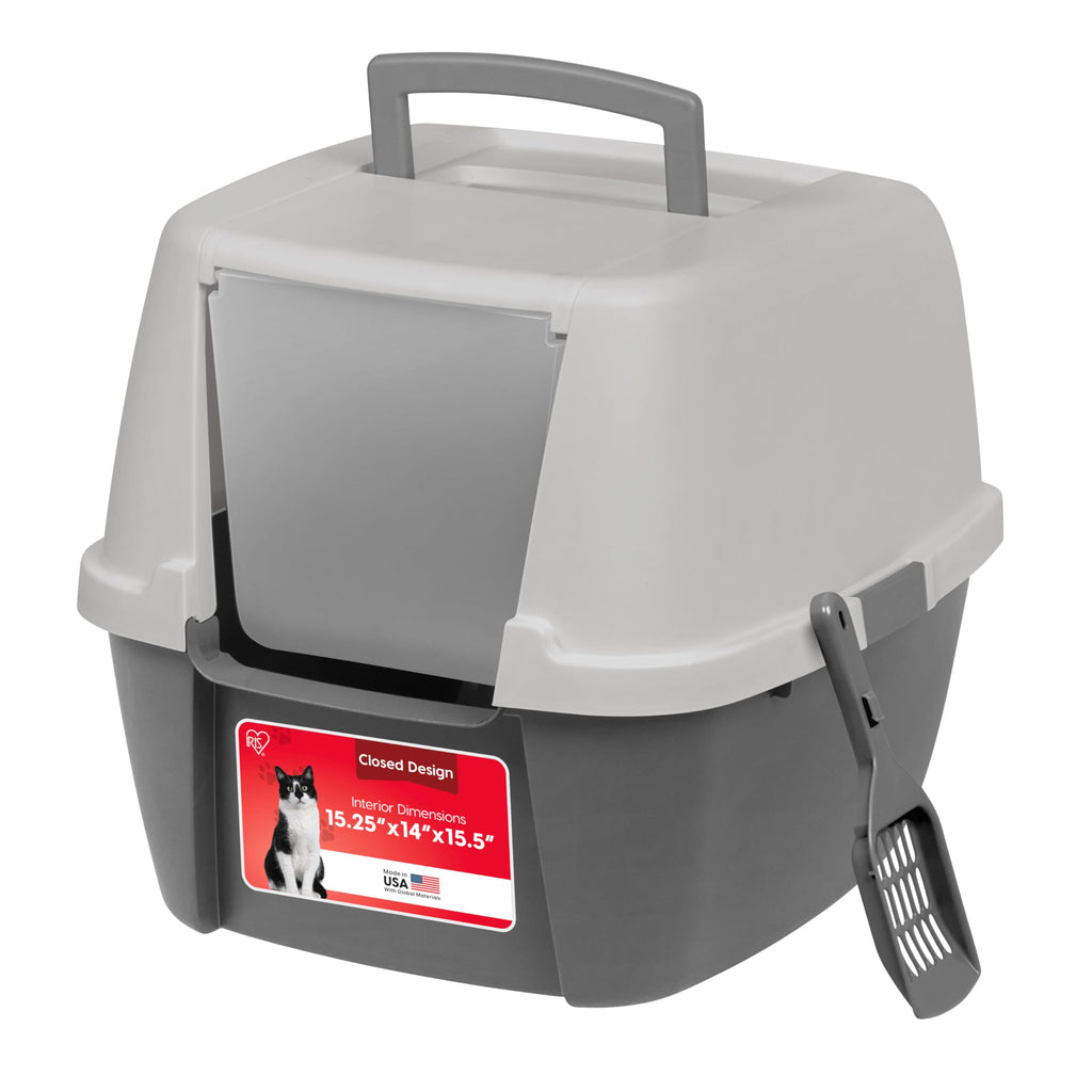 Large Front Door Cat Litter Box Gray B944
