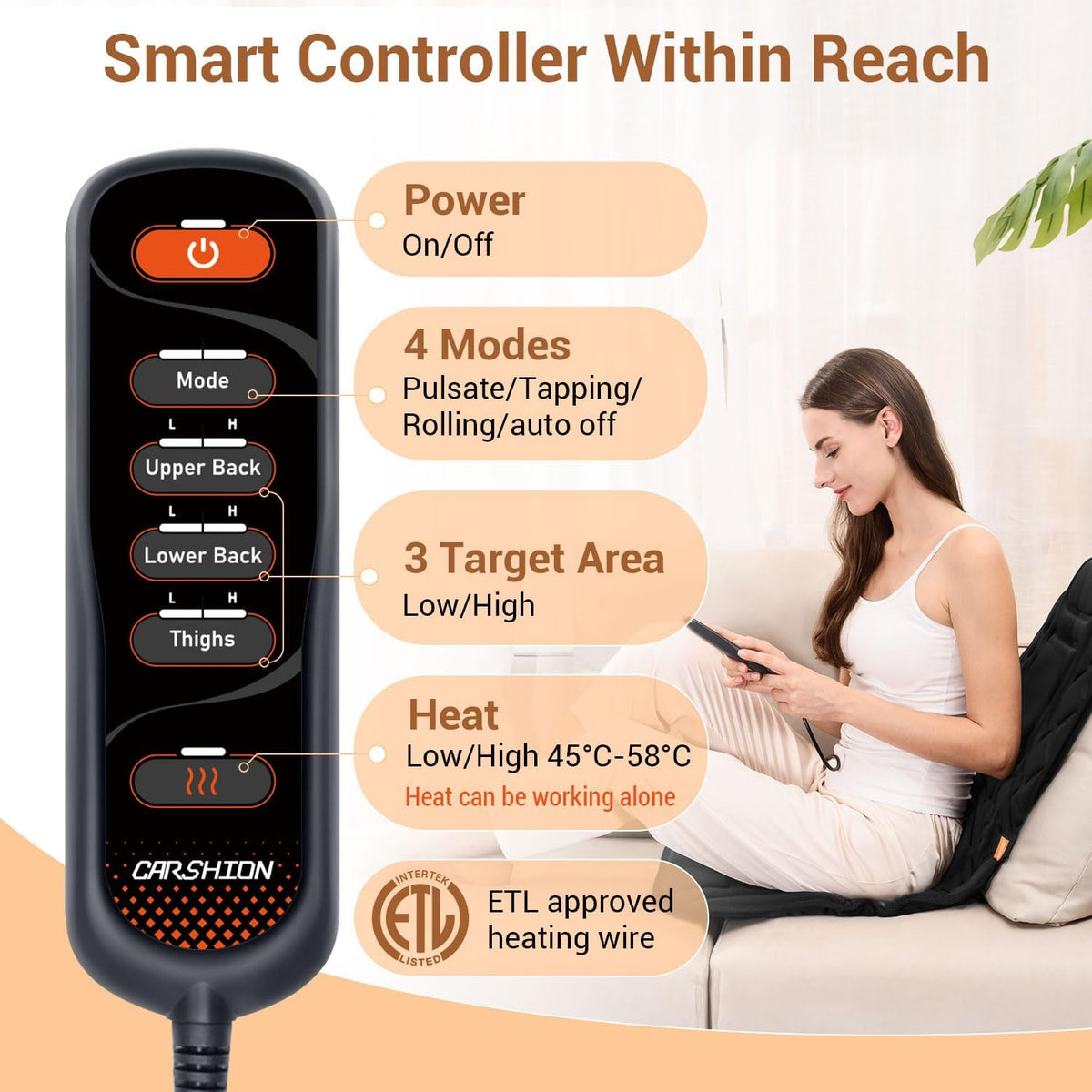 Back Massager with Heat C59054