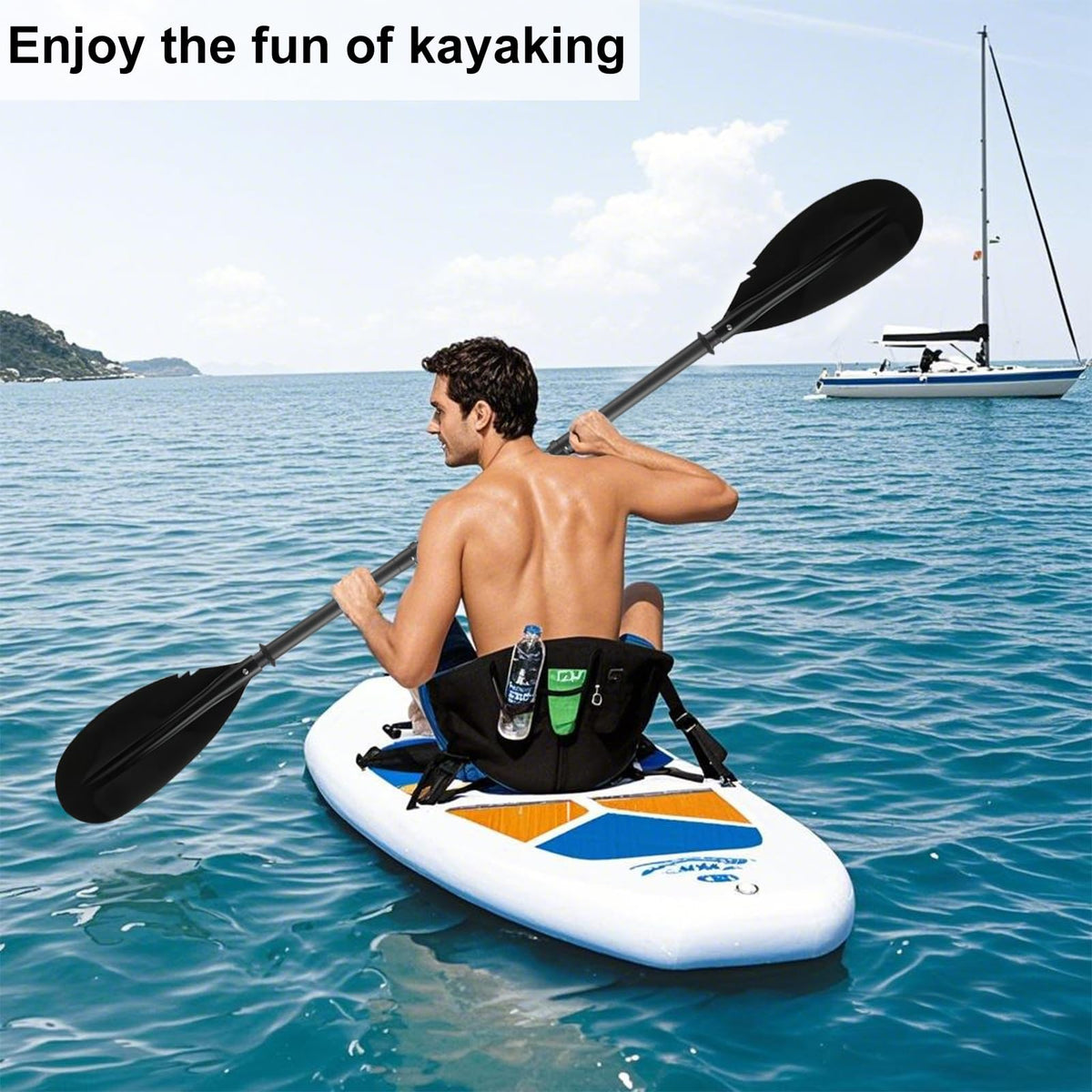 Telescoping Kayak Paddle Black 94inch S833657