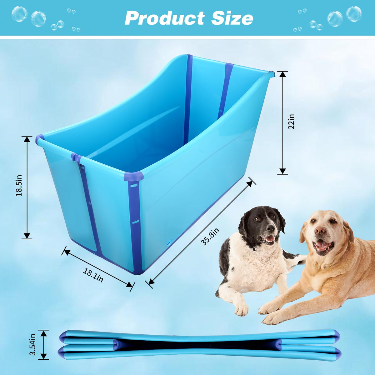 Foldable Dog Bathtub T87036