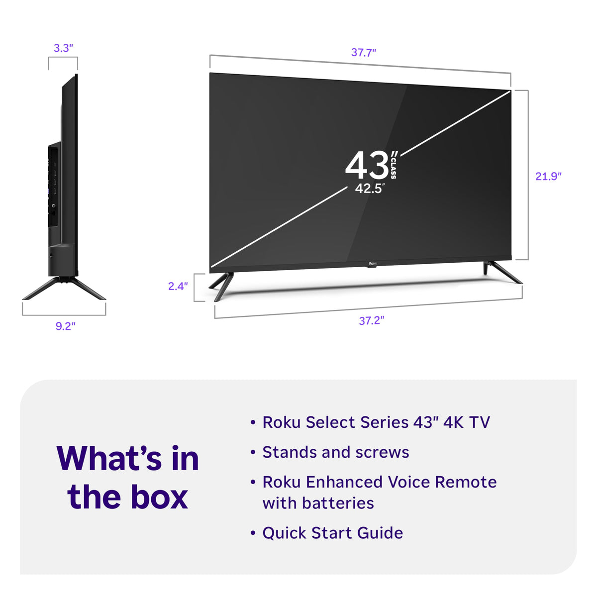 43-Inch 4K HDR LED Smart TV Z882318