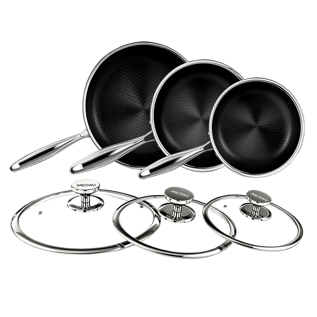 Titanium Ceramic Nonstick Frying Pan Set J990