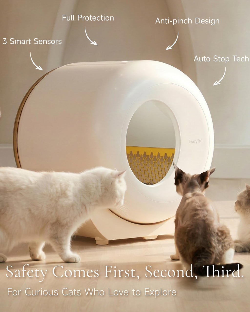 Automatic Self Cleaning Litter Box with Night Light E530957