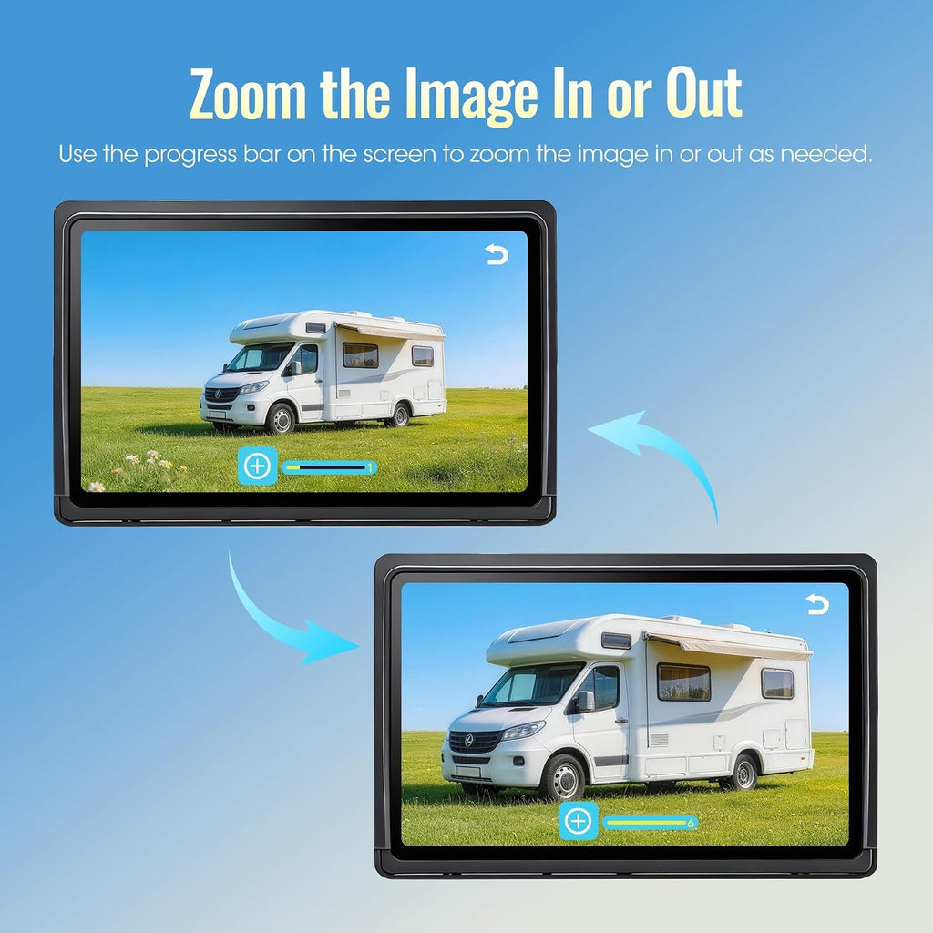 7" Wireless Backup Camera System with DVR Split Screen Monitor S50977