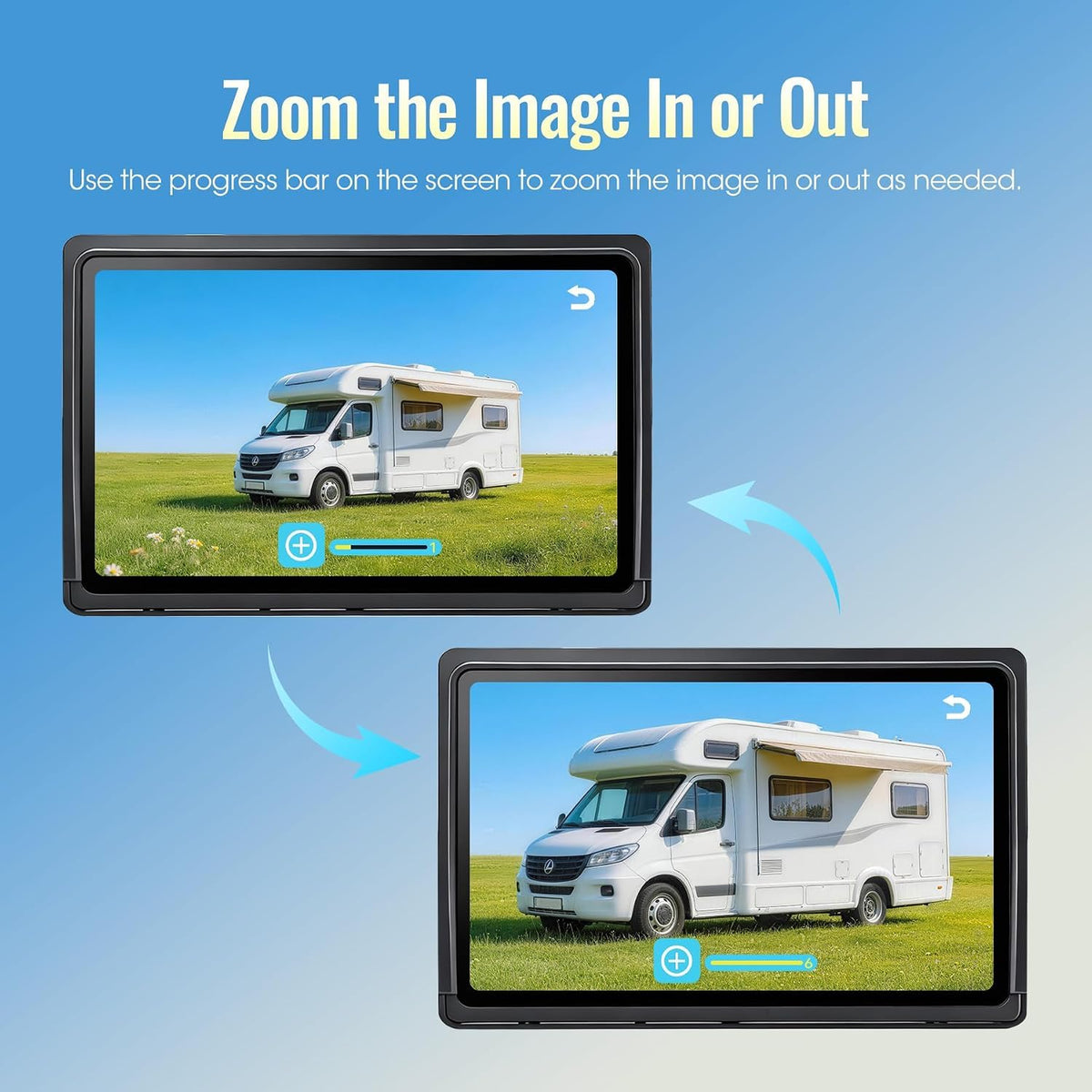 7" Wireless Backup Camera System with DVR Split Screen Monitor S50977