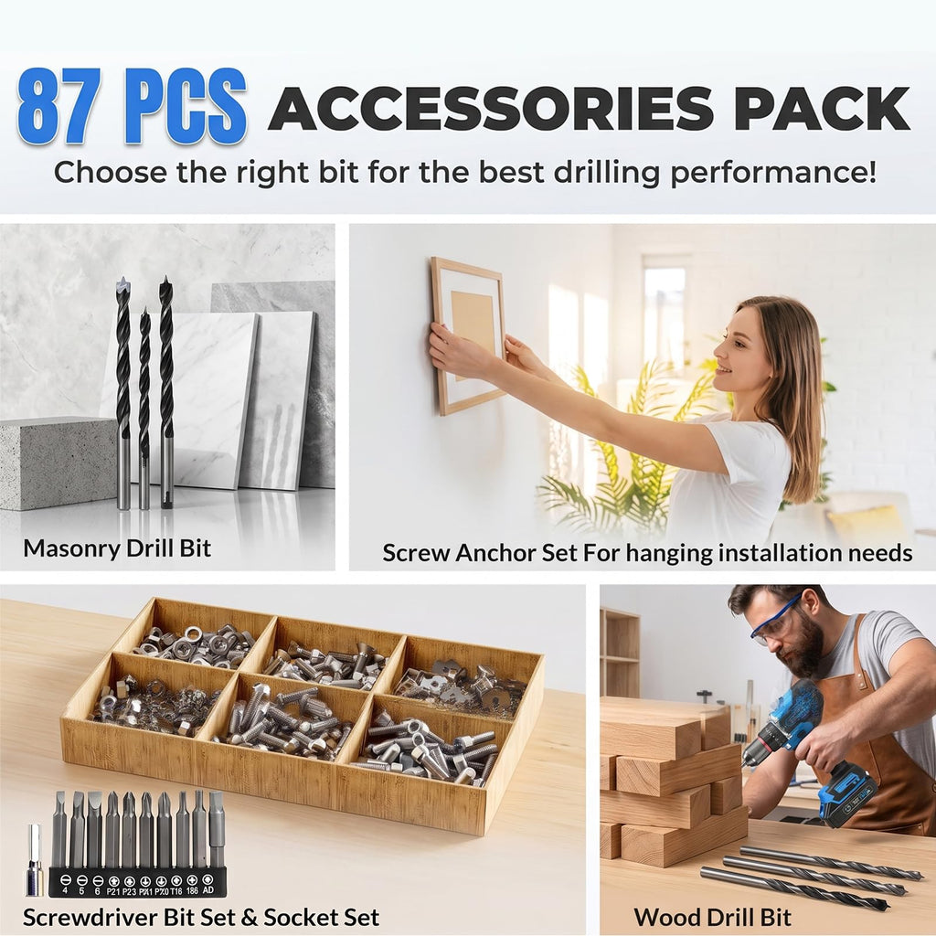 21V Brushless Cordless Drill Driver Kit with 2 Batteries & Charger R5257