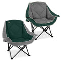 2 Pack Oversized Padded Folding Camping Chair with Cup Holder V422169