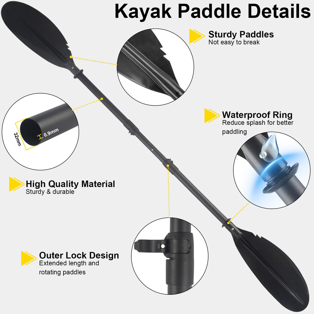 Telescoping Kayak Paddle Black 94inch S833657